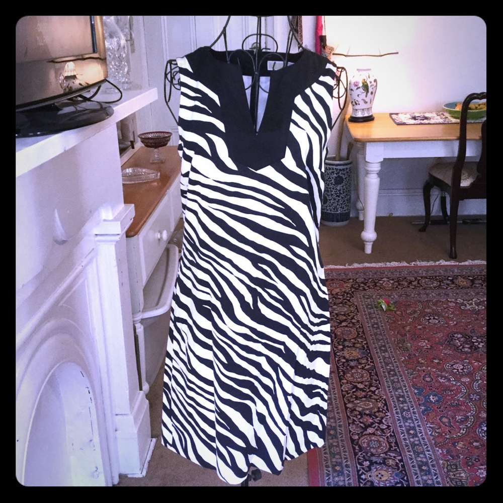 ⭐️SALE⭐️ Michael Kors Zebra Print Sleeveless Dress